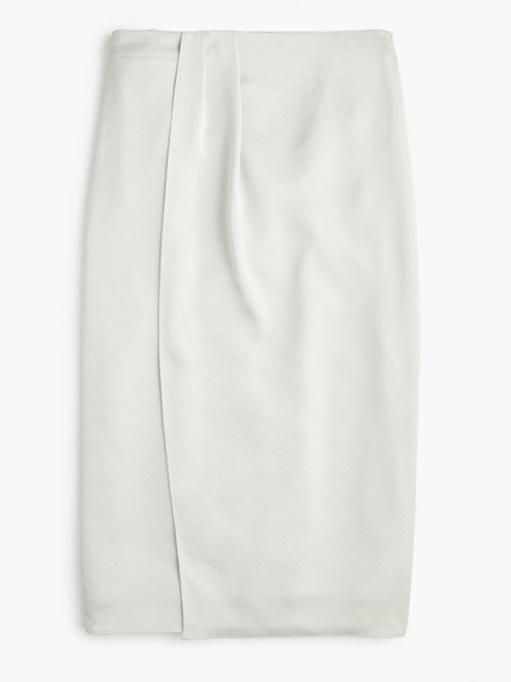 NWT J.Crew 365 Foldover Pencil in Oyster Gray Satin Crepe Pleated Skirt 6
